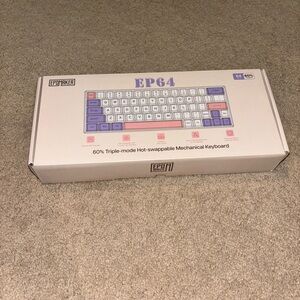 EP64 Purple and White Mechanical Keyboard